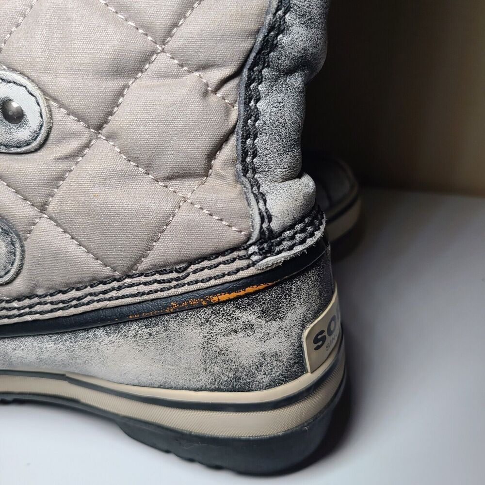 Sorel Tofino Disressed Gray Lace Up Waterproof Winter Snow Boots Women's Size 7 - Picture 11 of 16